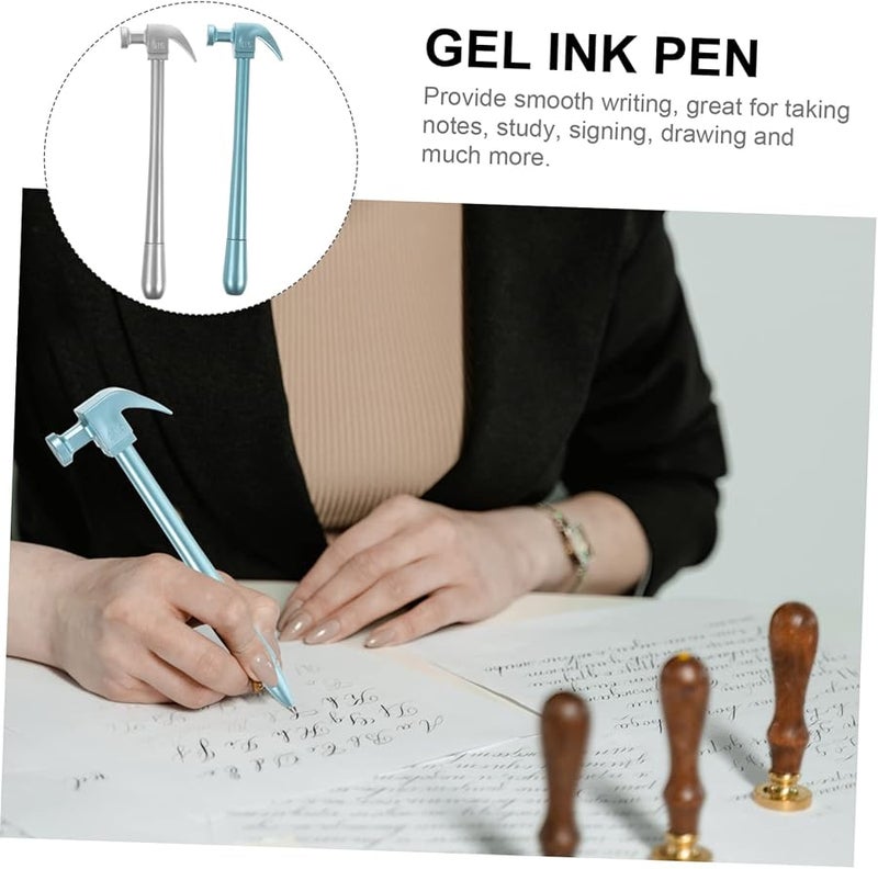 12Pcs Hammer Shaped Gel Pens Novelty Writing Supplies For Students Party Favors - Image 4